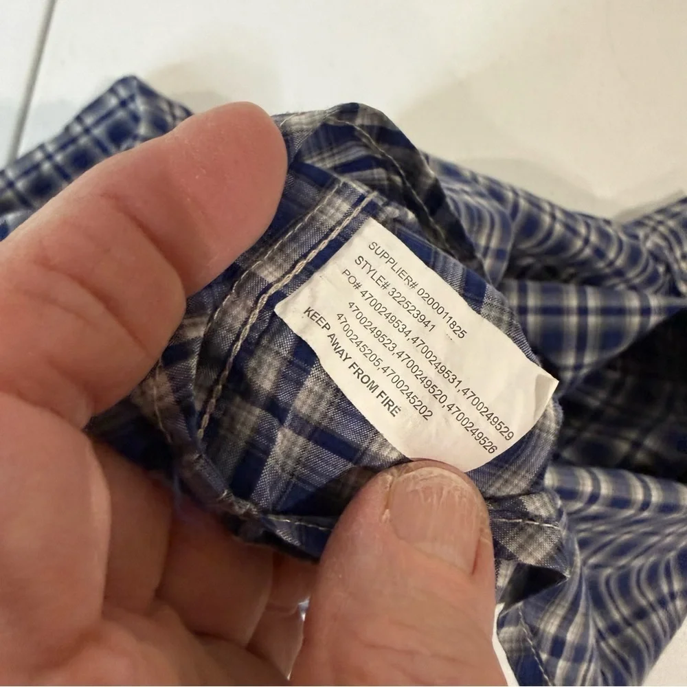 Ralph Lauren Button Down Shirt Long Sleeves Blue Plaid Boy’s Size 4